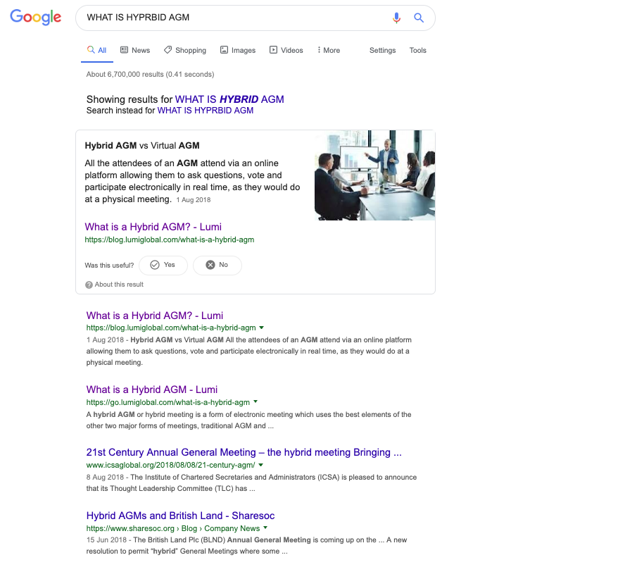 Lumi pillar page google featured snippet 