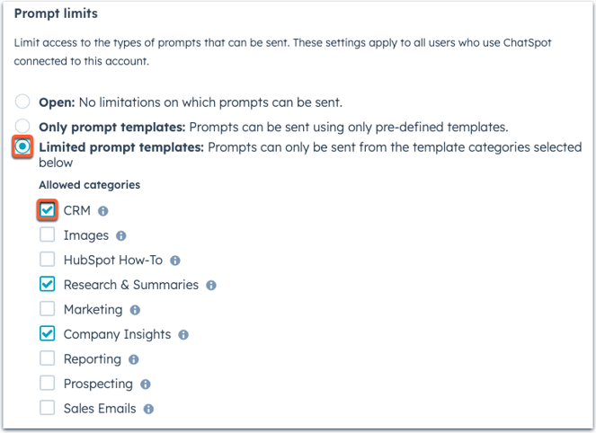 chatspot-prompt-limits