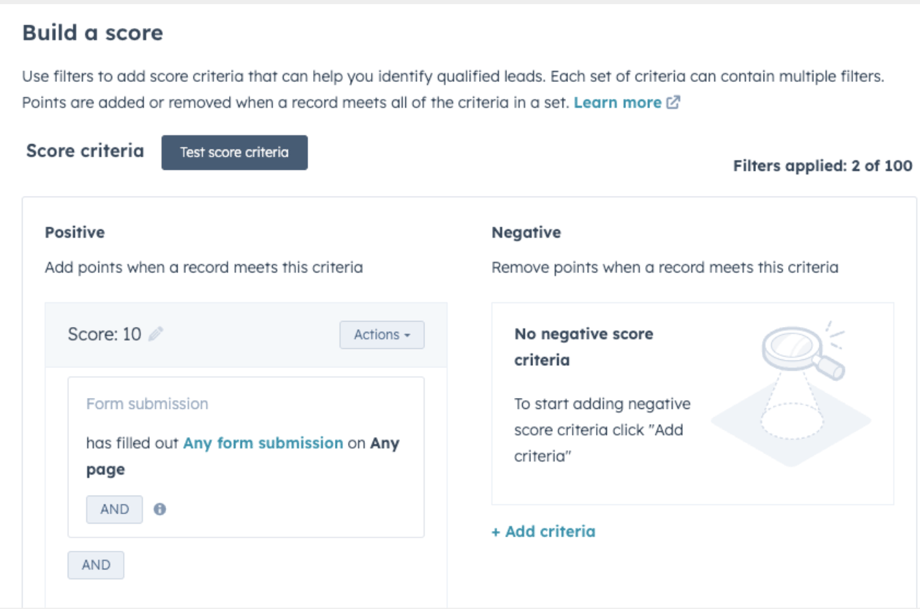Custom Lead Scoring in HubSpot